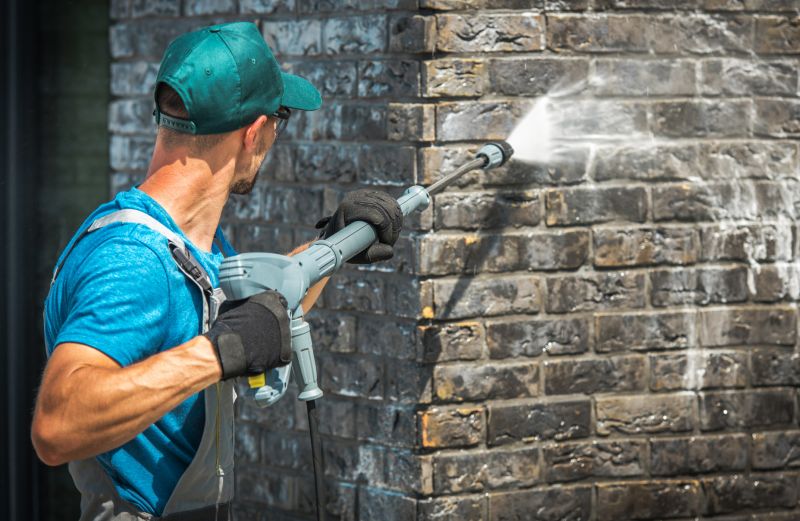 Local Brickwork Power Washing pros at work